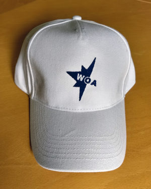 white WOA cap